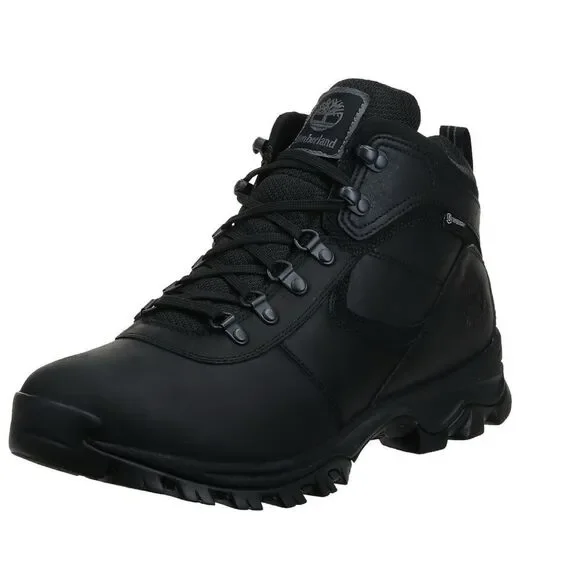 Timberland Men's Mt. Maddsen Mid Waterproof Hiking Boot Black NEW in Box - Picture 1 of 9